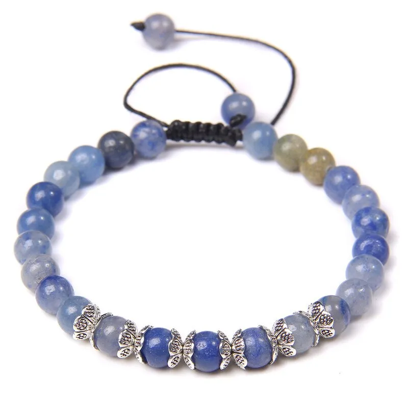 Natural Stone Beads Braided Chakra Bracelet