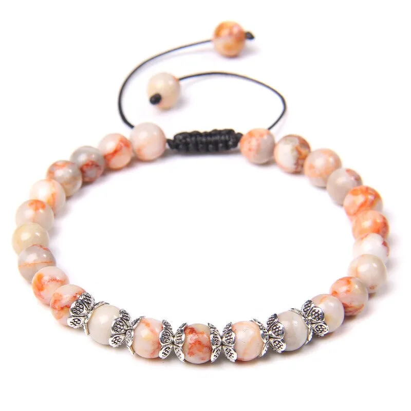 Natural Stone Beads Braided Chakra Bracelet