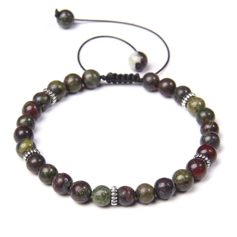 Natural Stone Beads Braided Chakra Bracelet