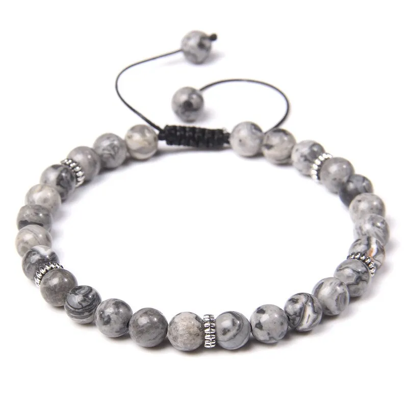 Natural Stone Beads Braided Chakra Bracelet