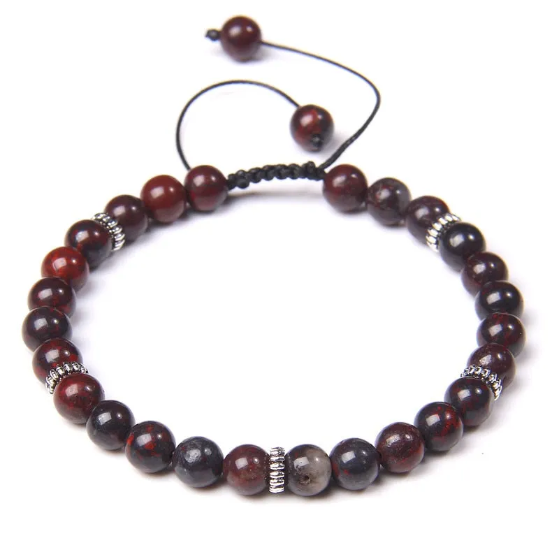 Natural Stone Beads Braided Chakra Bracelet