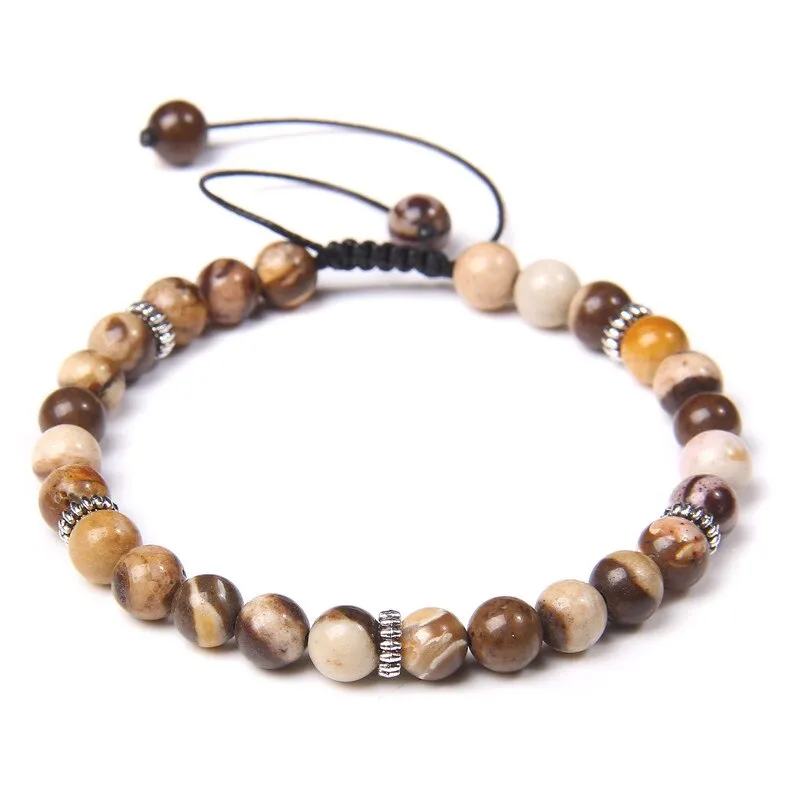Natural Stone Beads Braided Chakra Bracelet
