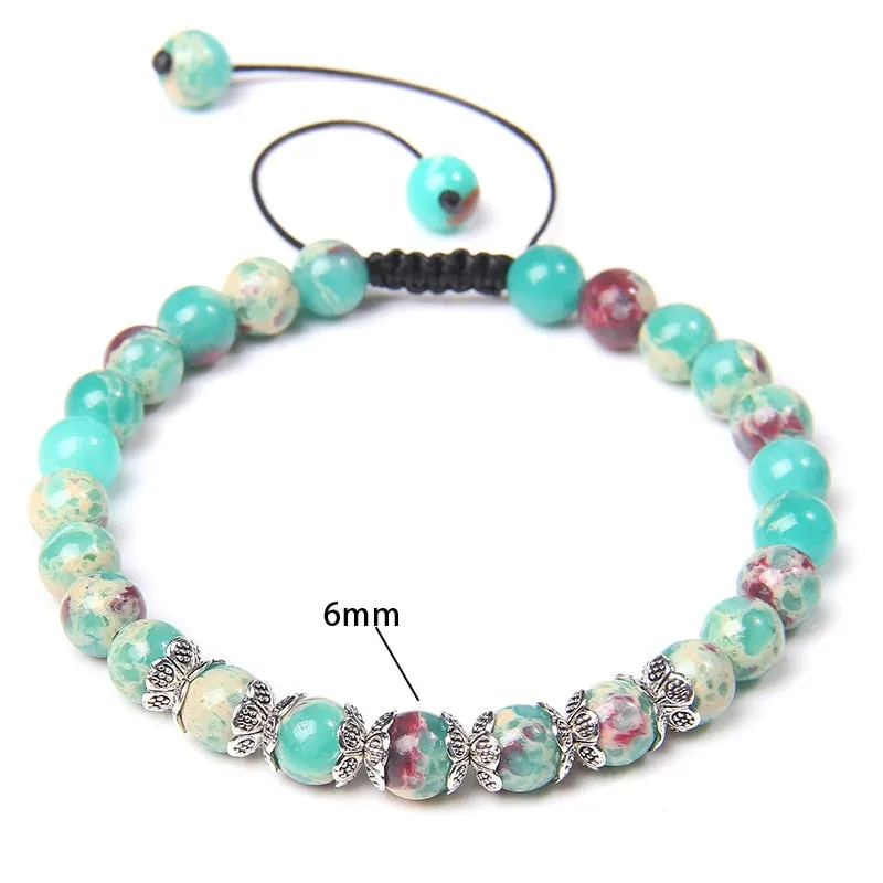 Natural Stone Beads Braided Chakra Bracelet