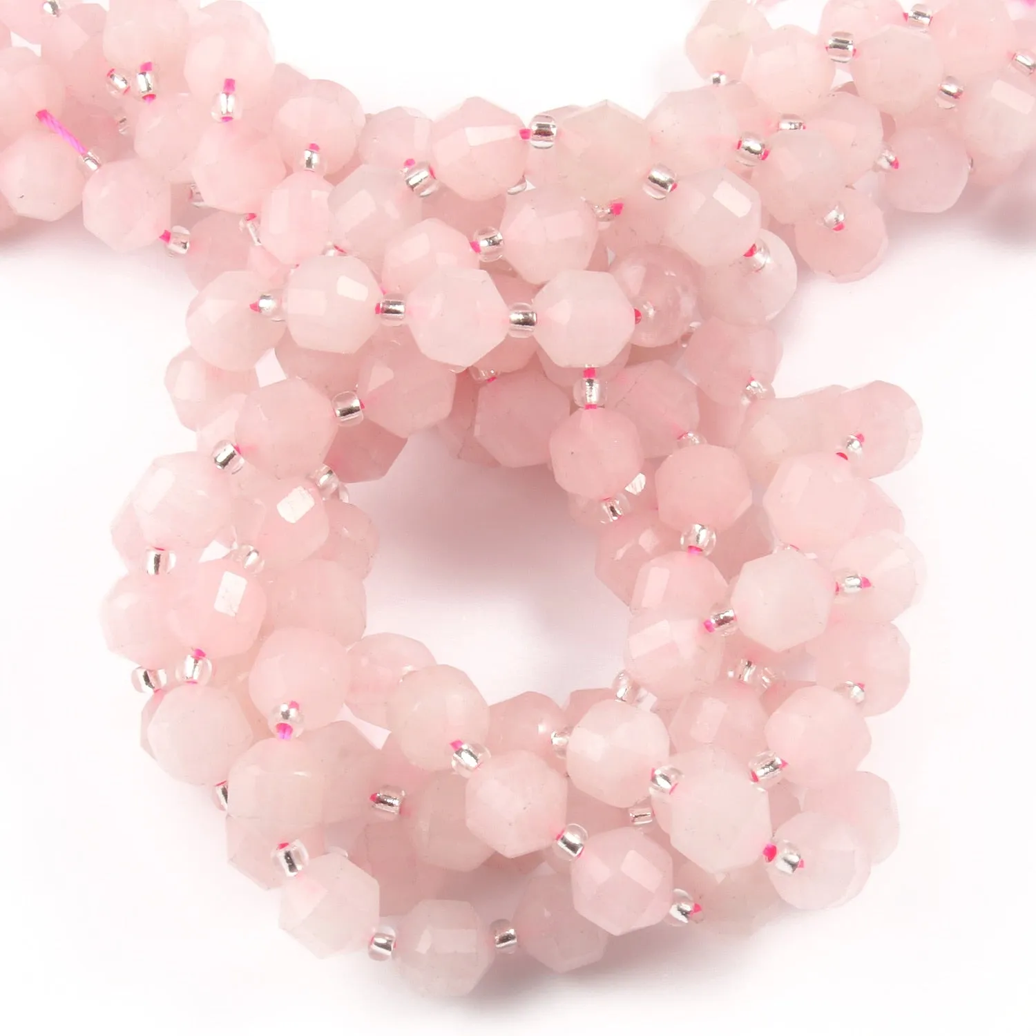 Natural Stone Beads Jades Crystal Faceted Sharp