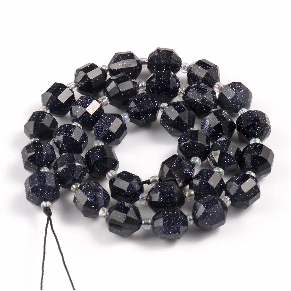 Natural Stone Beads Jades Crystal Faceted Sharp