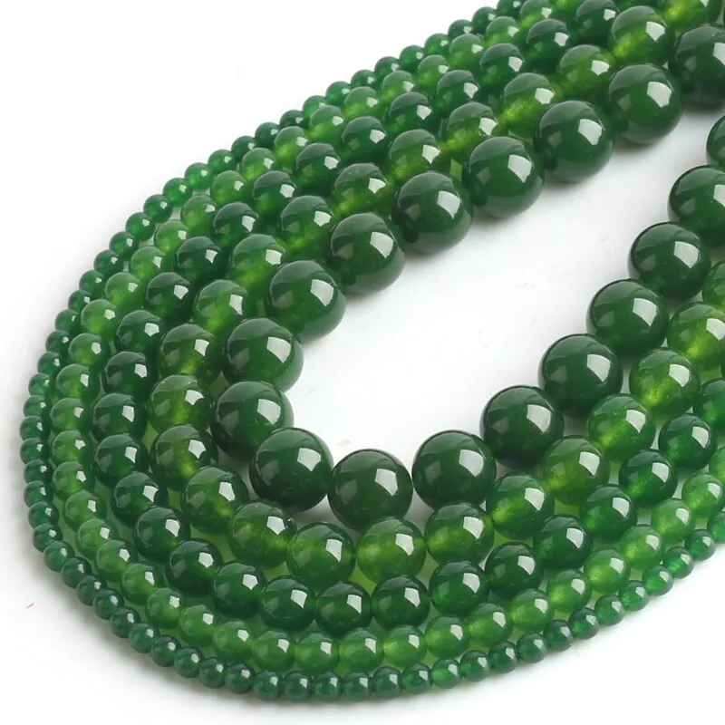 Natural Stone Beads Malaysian Jades Round Loose