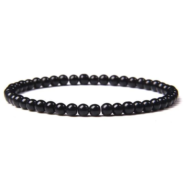 Natural Stone Chakra 4mm Beads Bracelet