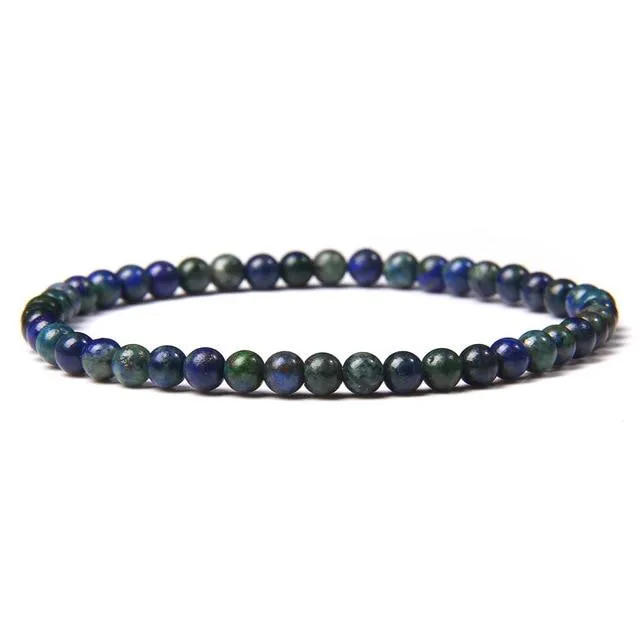 Natural Stone Chakra 4mm Beads Bracelet