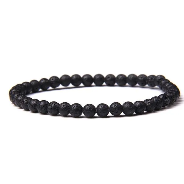 Natural Stone Chakra 4mm Beads Bracelet