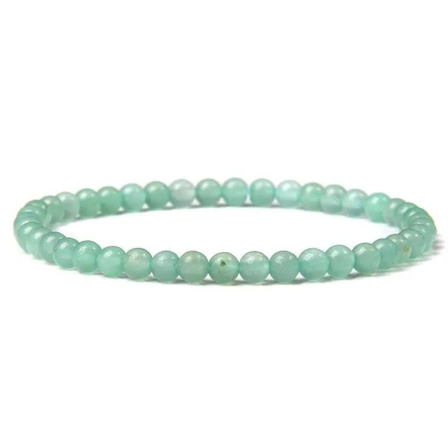 Natural Stone Chakra 4mm Beads Bracelet