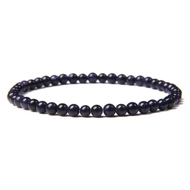 Natural Stone Chakra 4mm Beads Bracelet