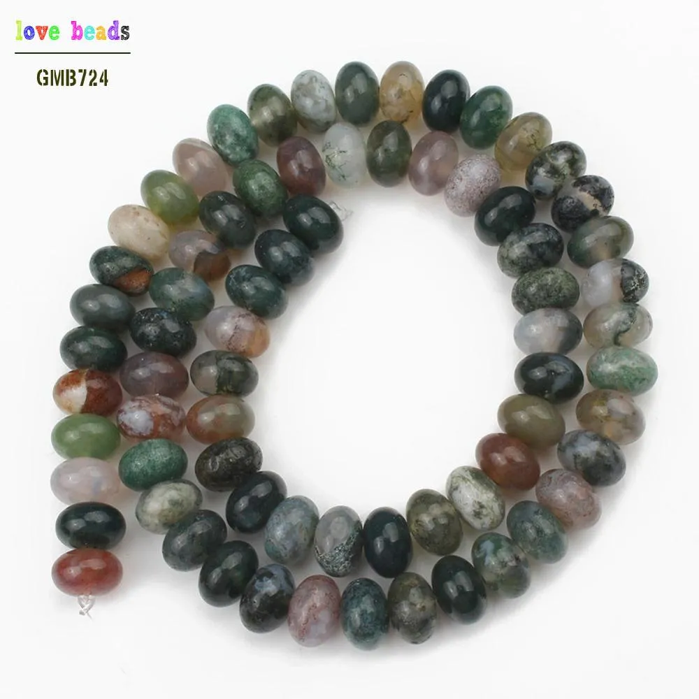 Natural Stone Flat Beads Rose Quartzs Jades Crystal Rondelle