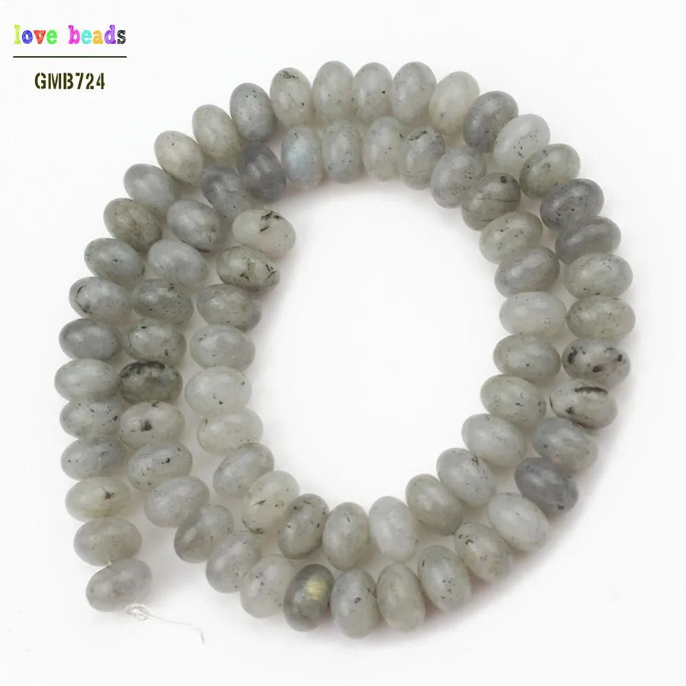 Natural Stone Flat Beads Rose Quartzs Jades Crystal Rondelle