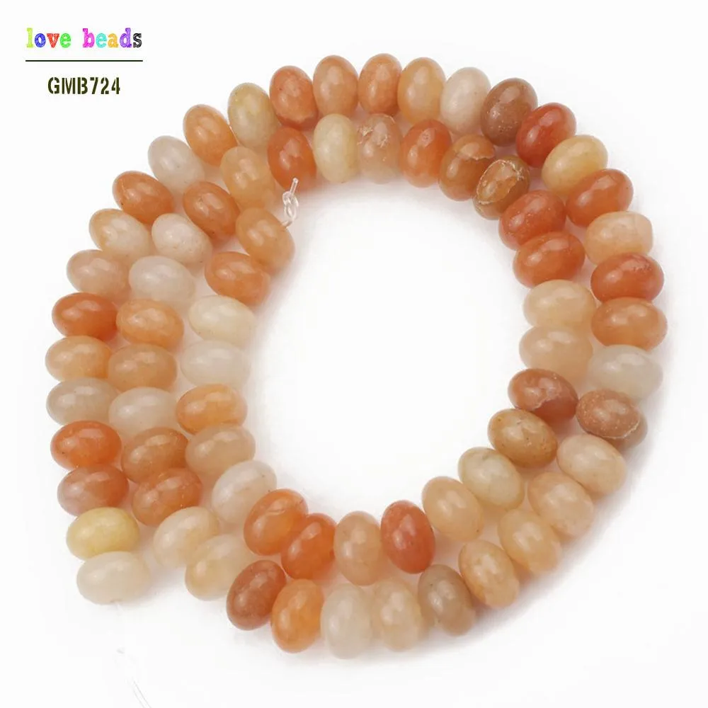 Natural Stone Flat Beads Rose Quartzs Jades Crystal Rondelle