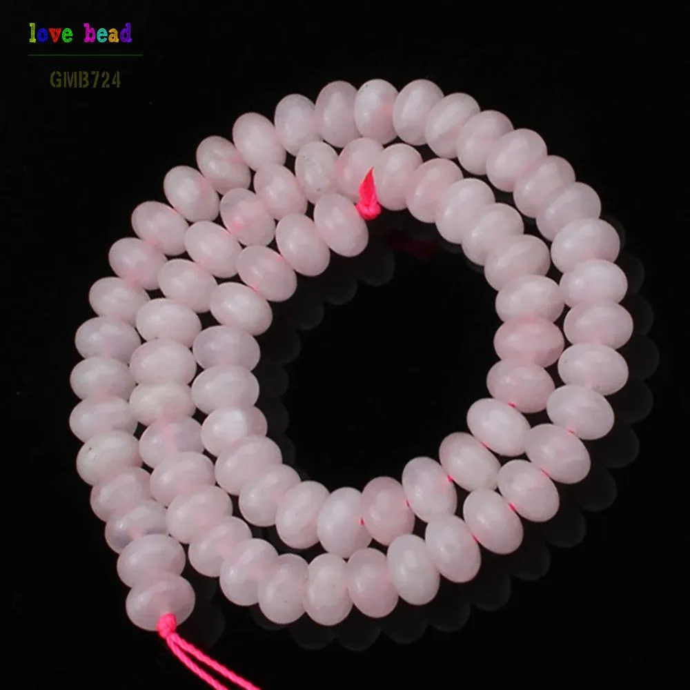 Natural Stone Flat Beads Rose Quartzs Jades Crystal Rondelle