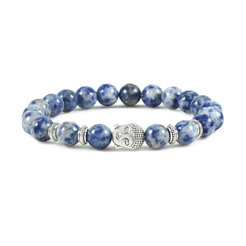 Natural Tiger Eye Black Lava Stone Bracelet for Men
