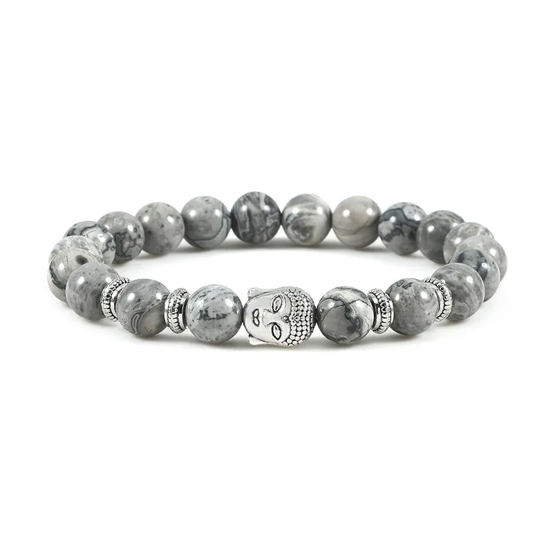 Natural Tiger Eye Black Lava Stone Bracelet for Men