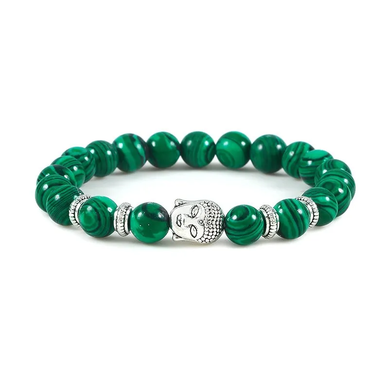Natural Tiger Eye Black Lava Stone Bracelet for Men