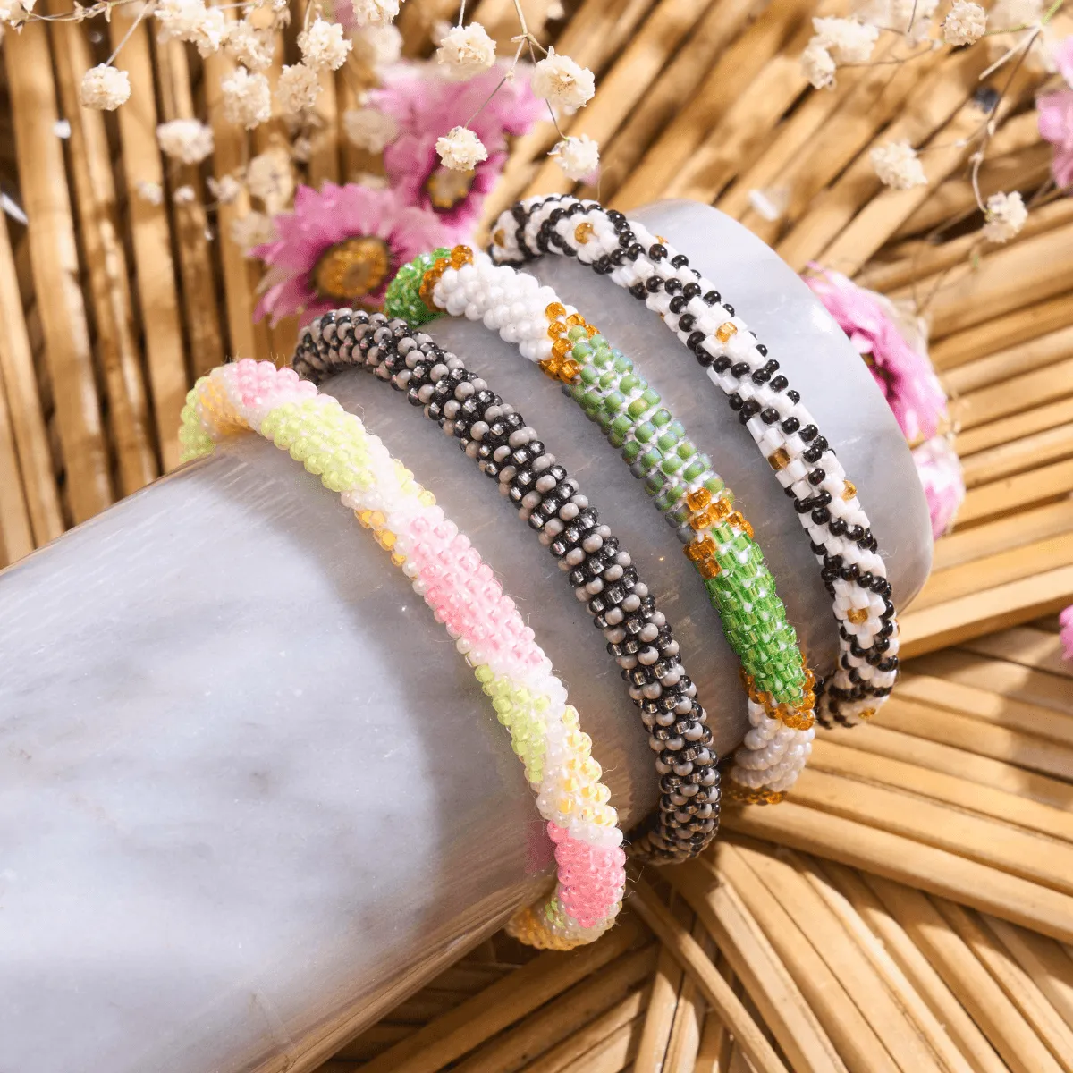 Neon Sherbet | Himalayan Glass Bead Bracelet