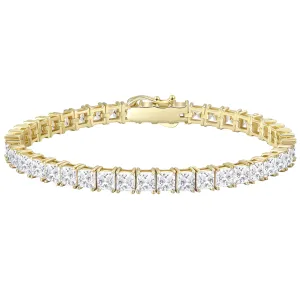 【NEW】4mm S925 Princess Cut Square Tennis Bracelet