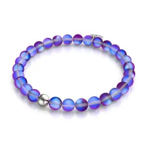 NOGU Violet | SILVER | MERMAID GLASS BEAD BRACELET