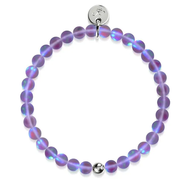 NOGU Violet | SILVER | MERMAID GLASS BEAD BRACELET