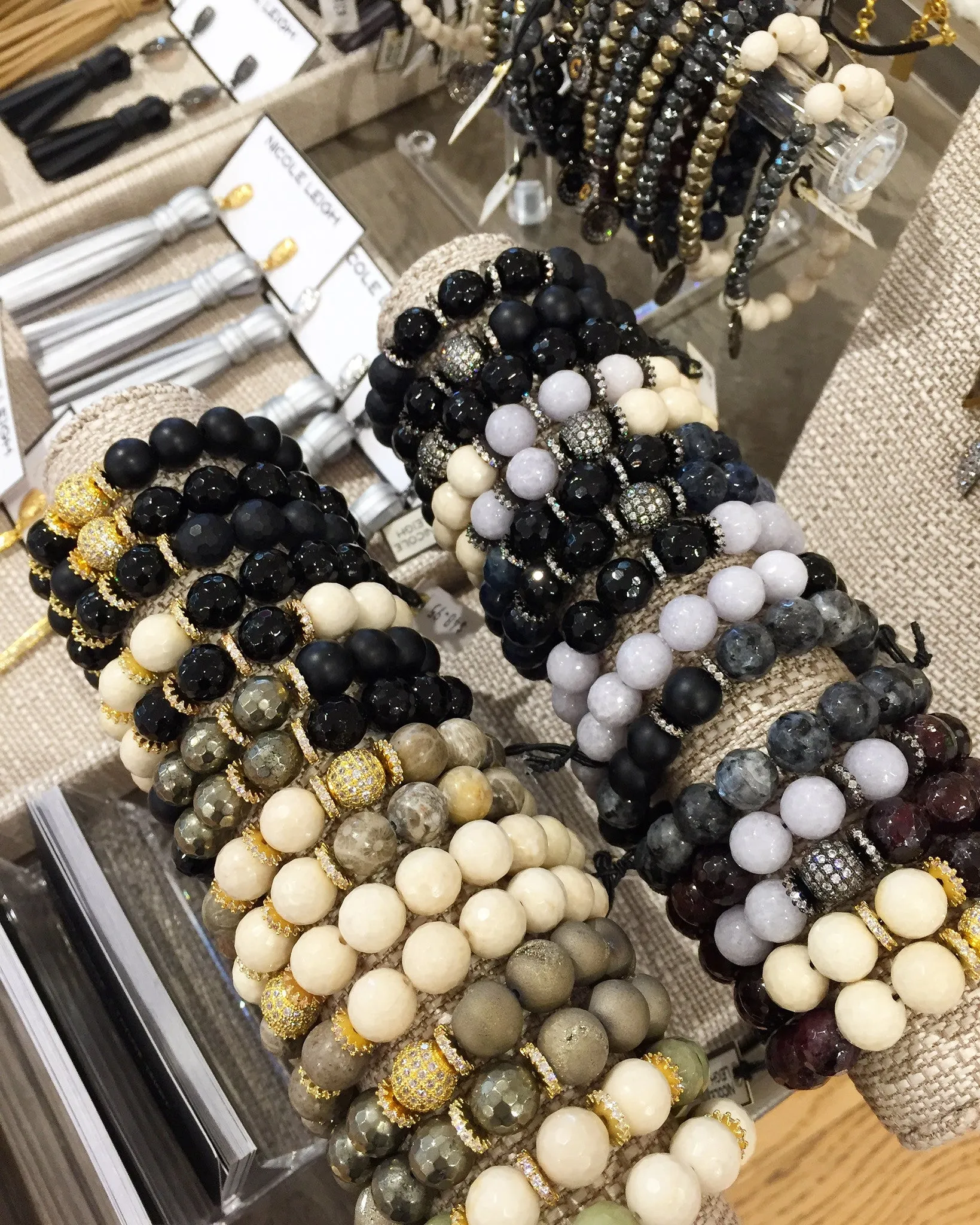 NORA GUNMETAL garnet/gray jade