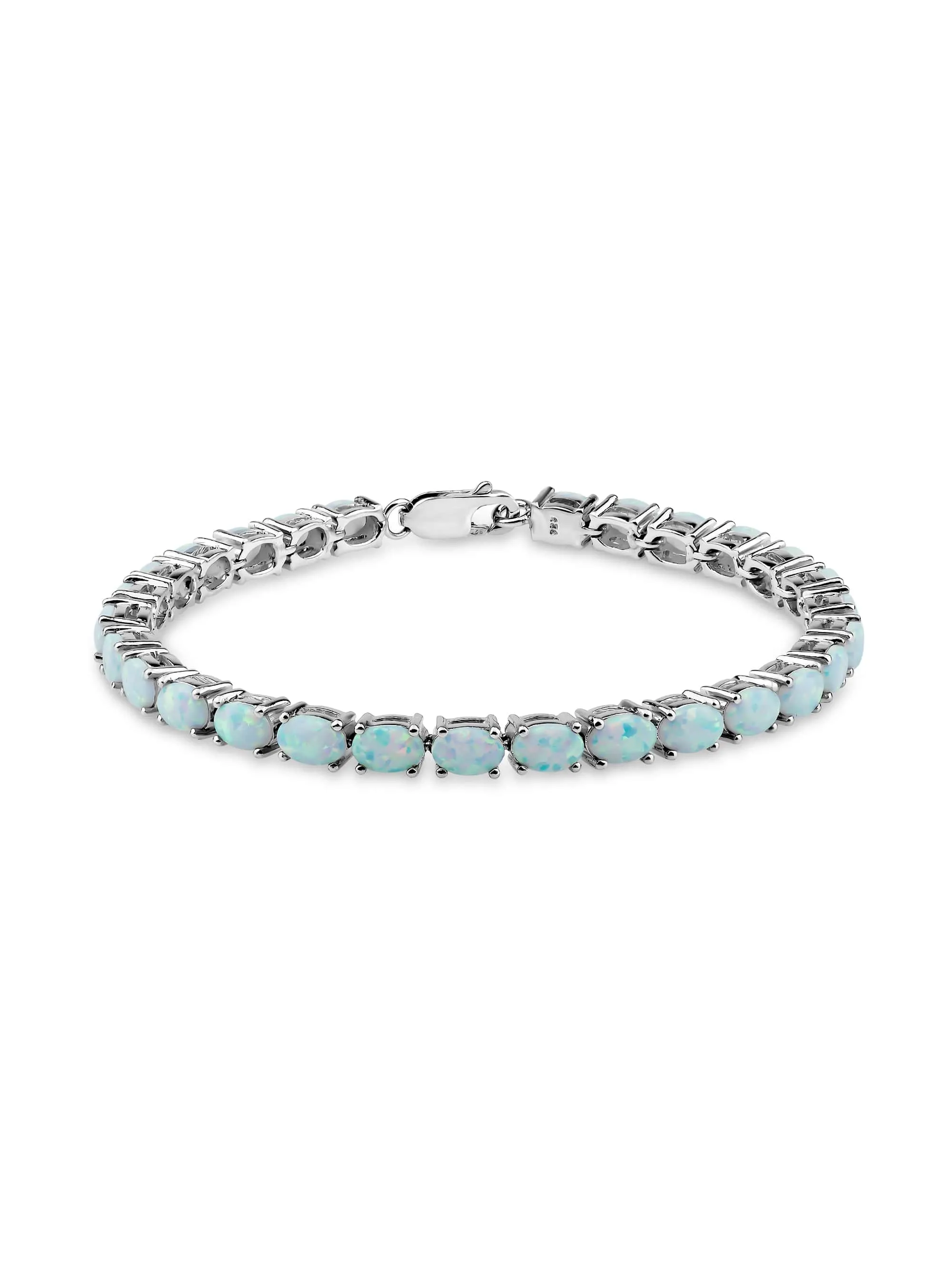 Opal 925 Sterling Silver Tennis Bracelet Jewelry