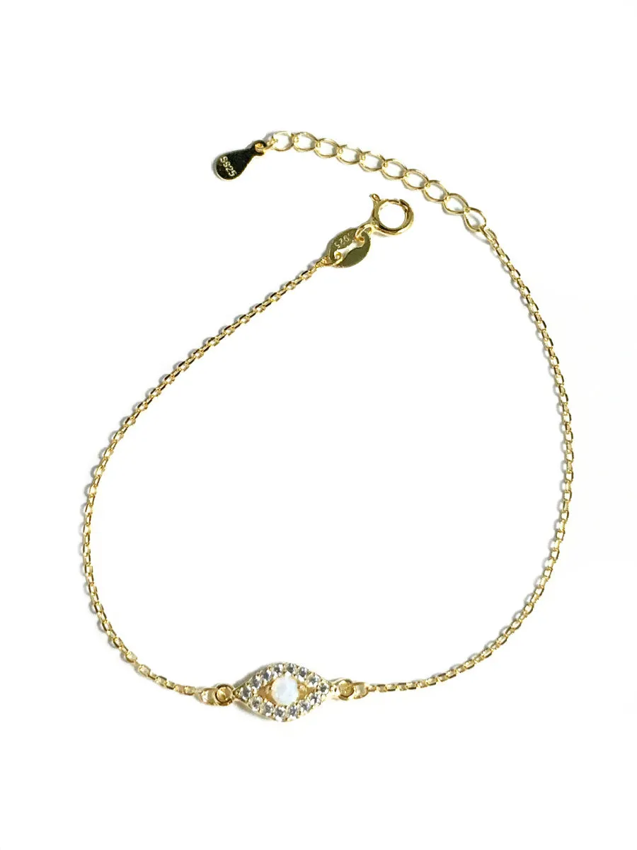 Opal & CZ Eye Bracelet