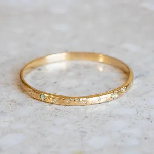 Opal And Diamond Galaxy Wide Bangle