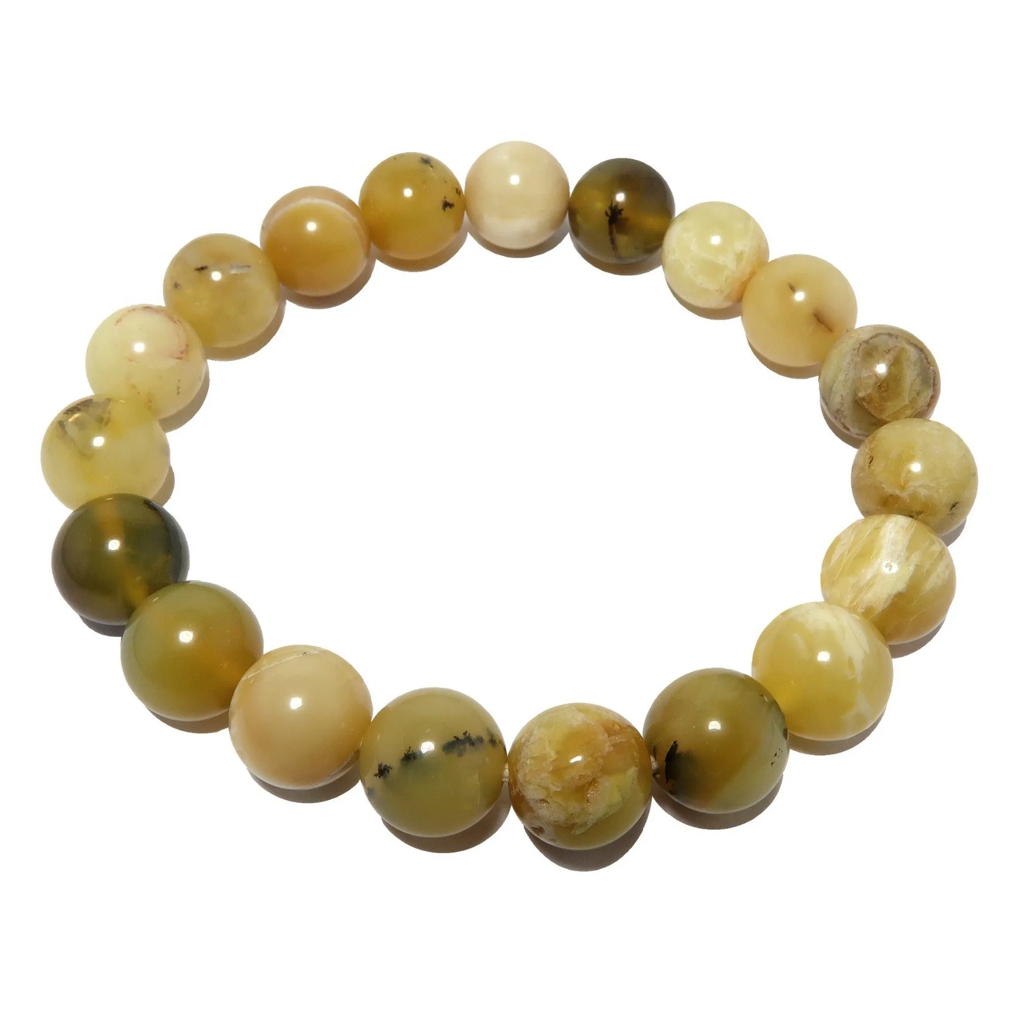 Opal Bracelet Yellow Pop of Joy Dendritic Gemstone