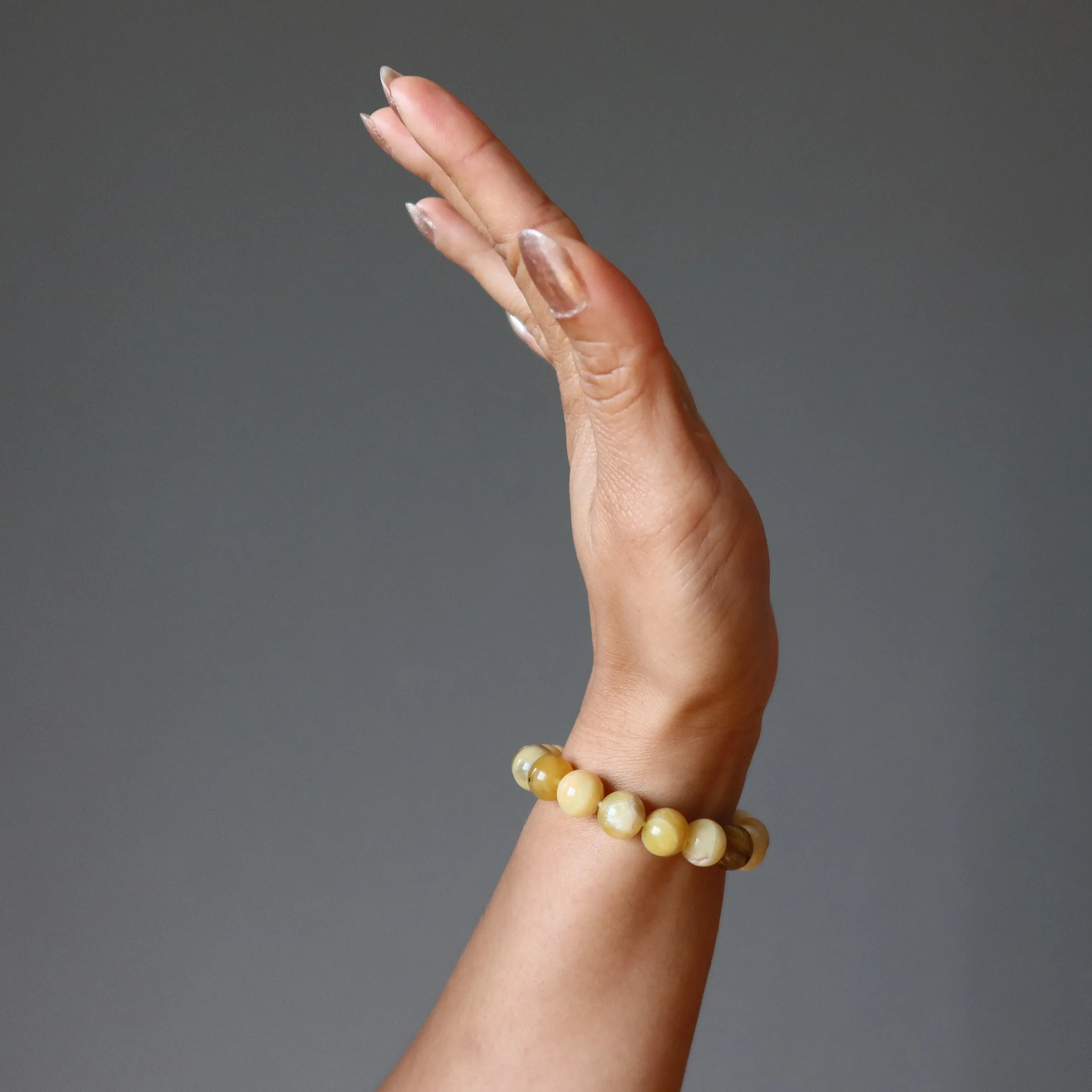 Opal Bracelet Yellow Pop of Joy Dendritic Gemstone