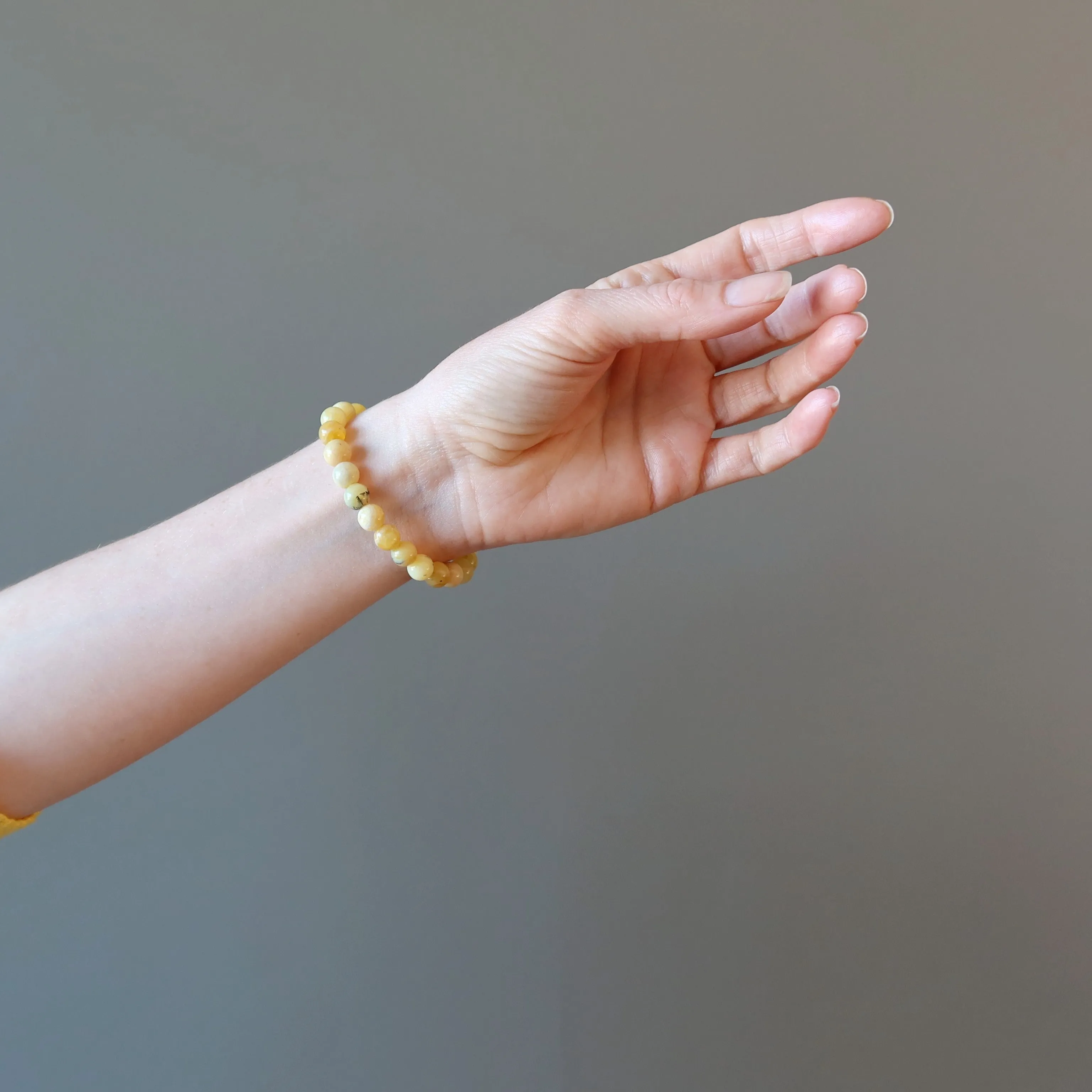 Opal Bracelet Yellow Pop of Joy Dendritic Gemstone