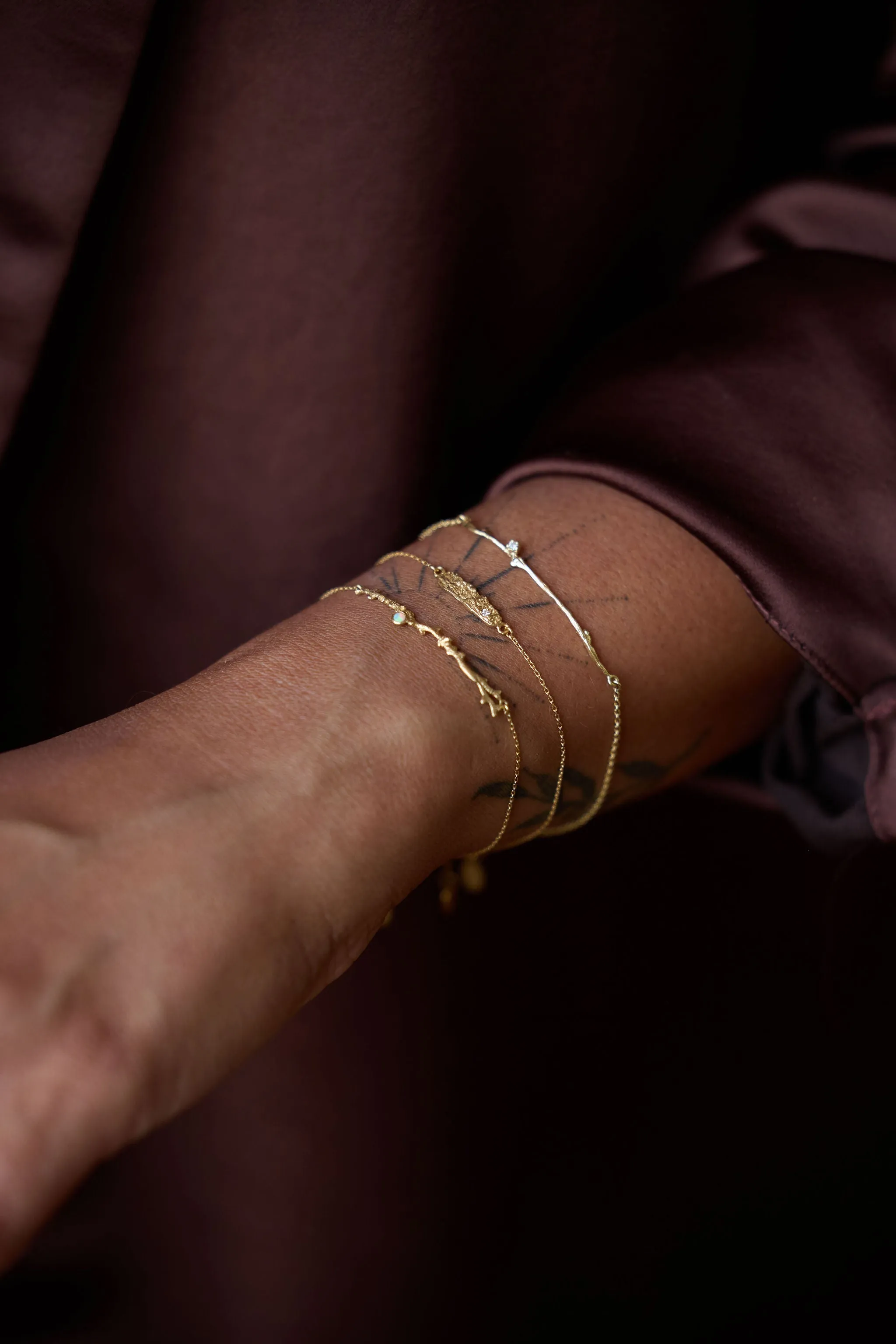 Opal Coral Branch Bracelet