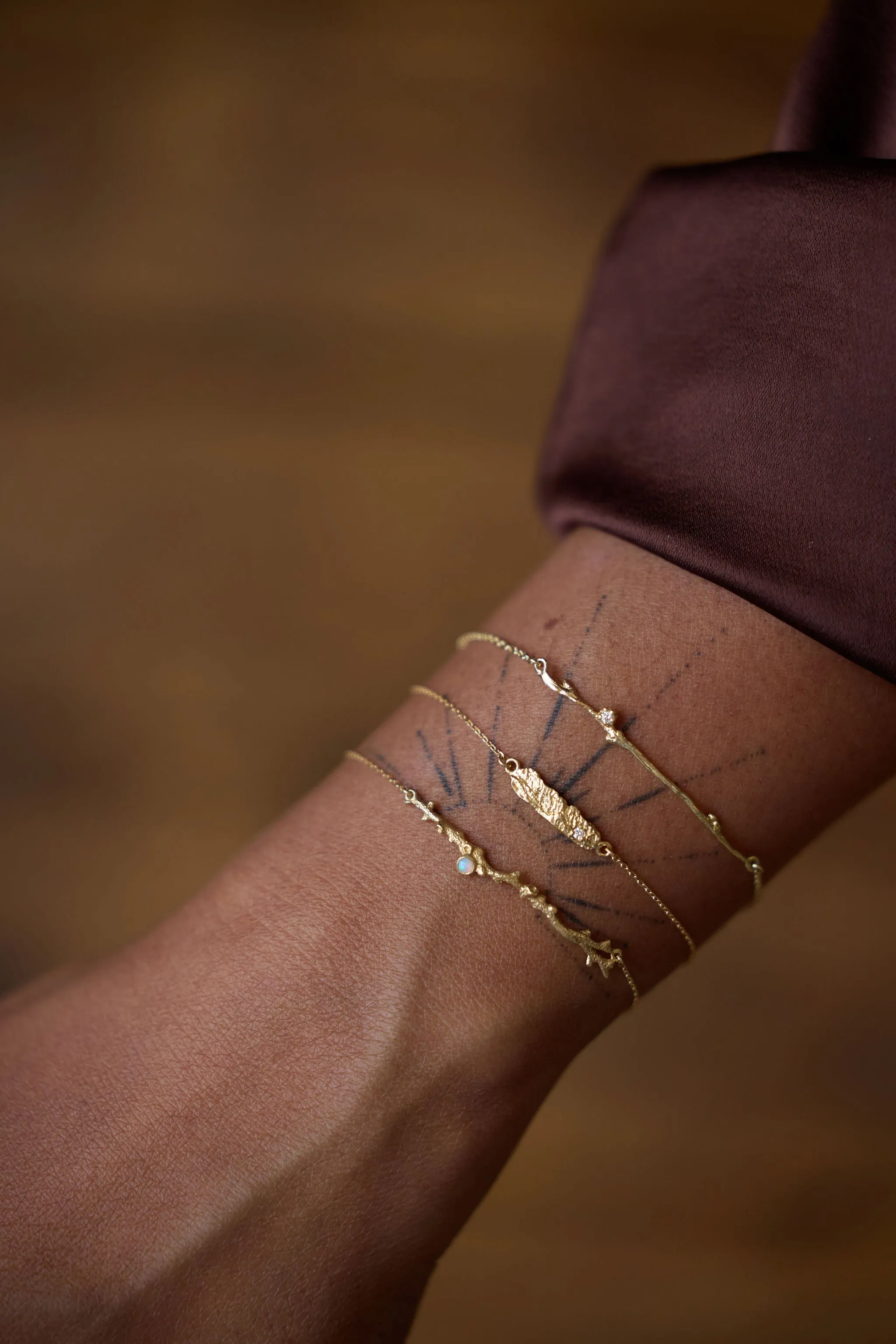 Opal Coral Branch Bracelet