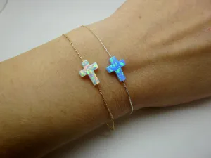 Opal Cross Bracelet