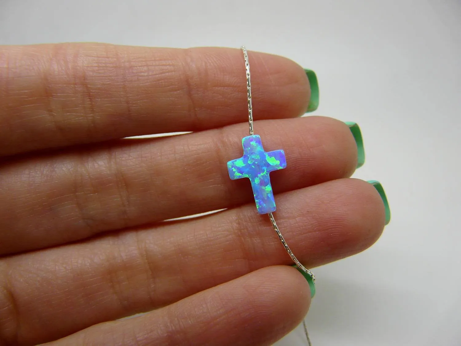 Opal Cross Bracelet