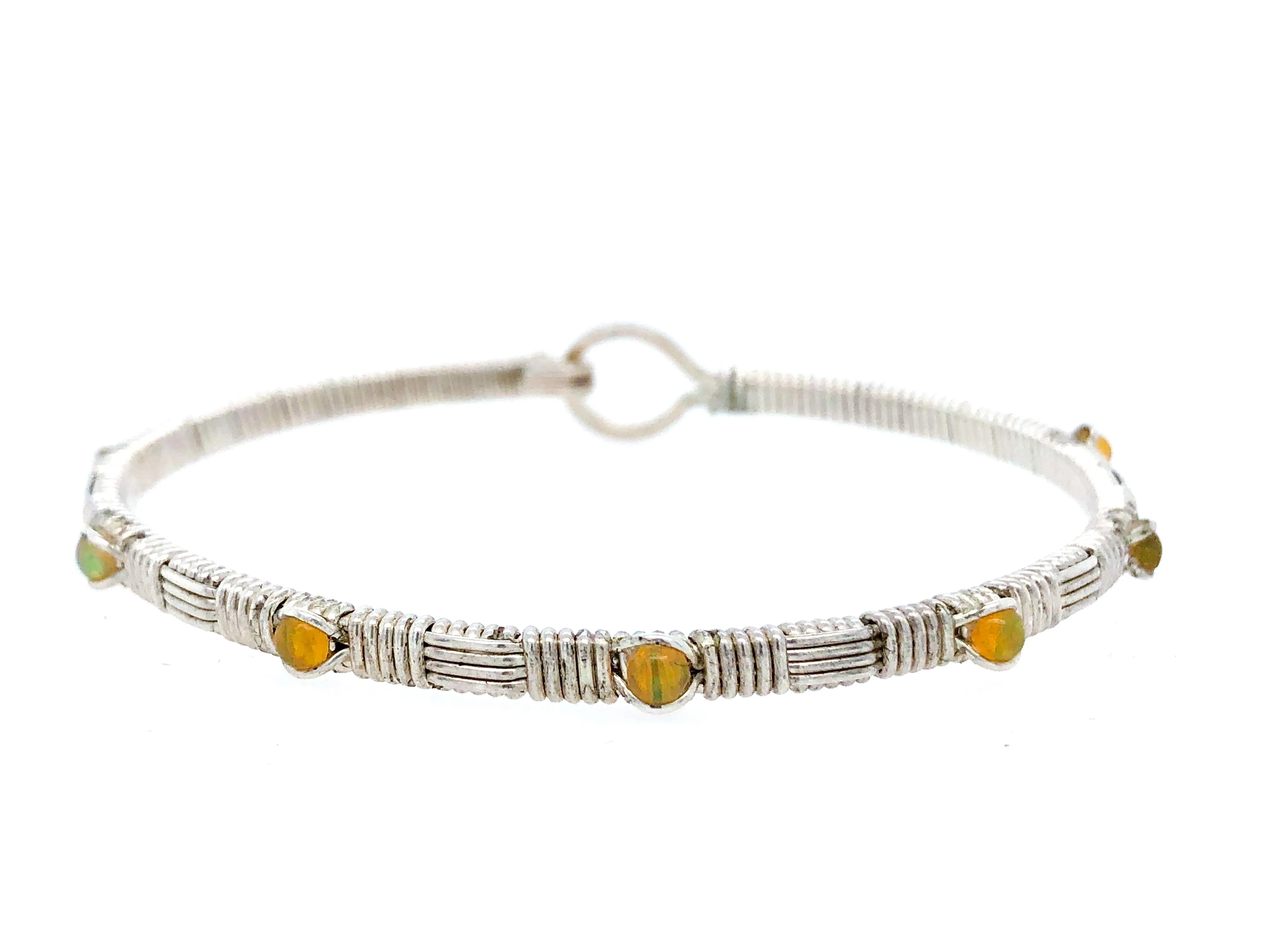 Opal Petite Classic Gemstone Bangle Bracelet
