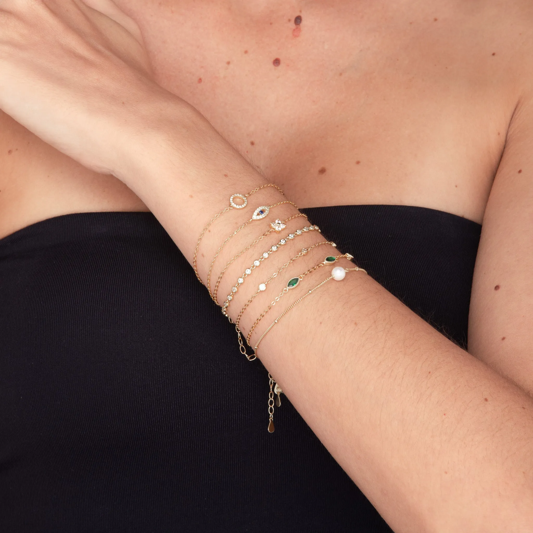 Open Evil Eve Chain Bracelet