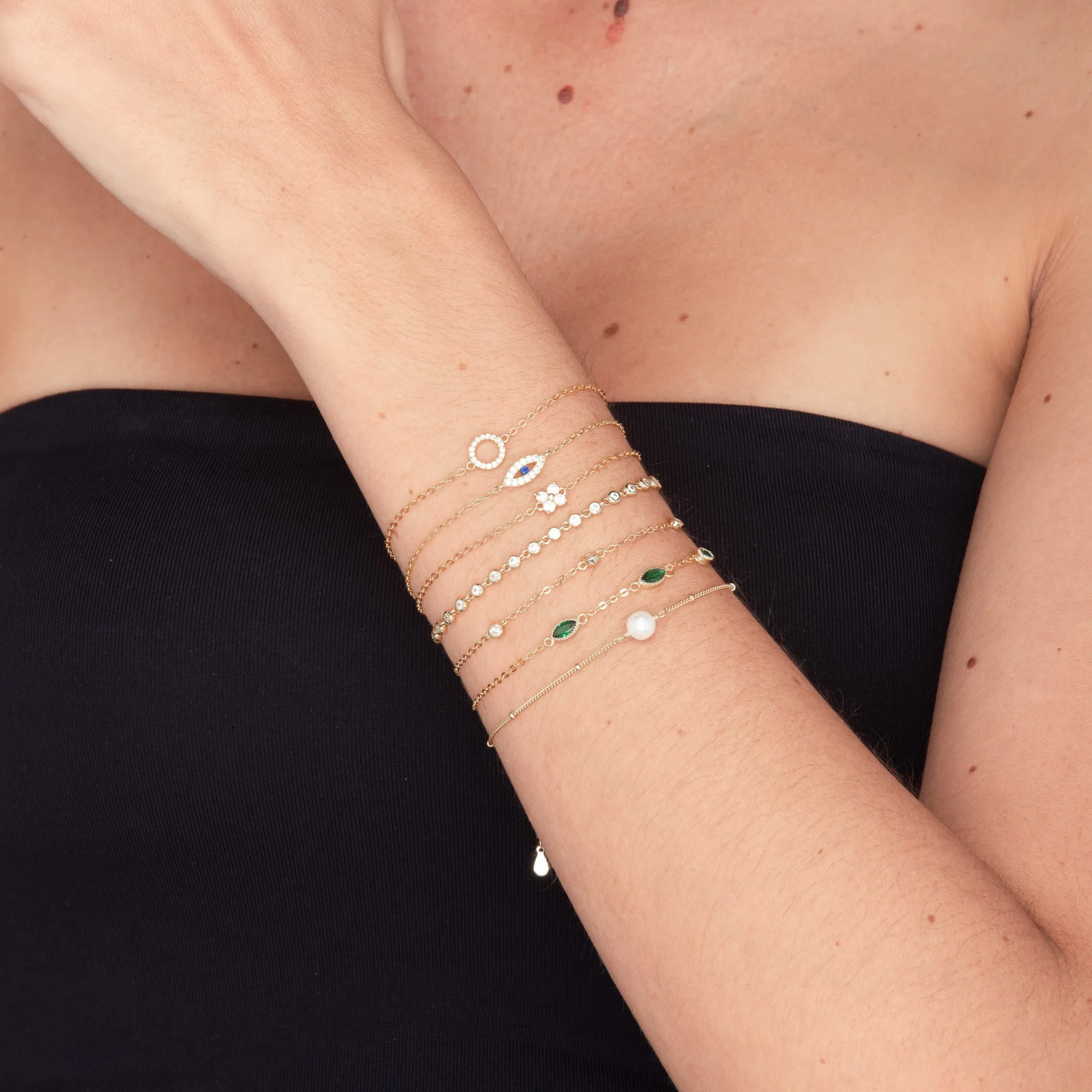 Open Evil Eve Chain Bracelet