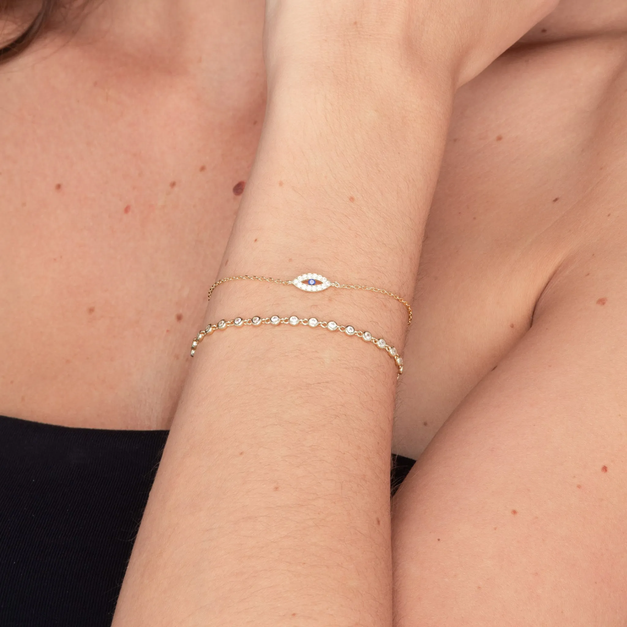 Open Evil Eve Chain Bracelet