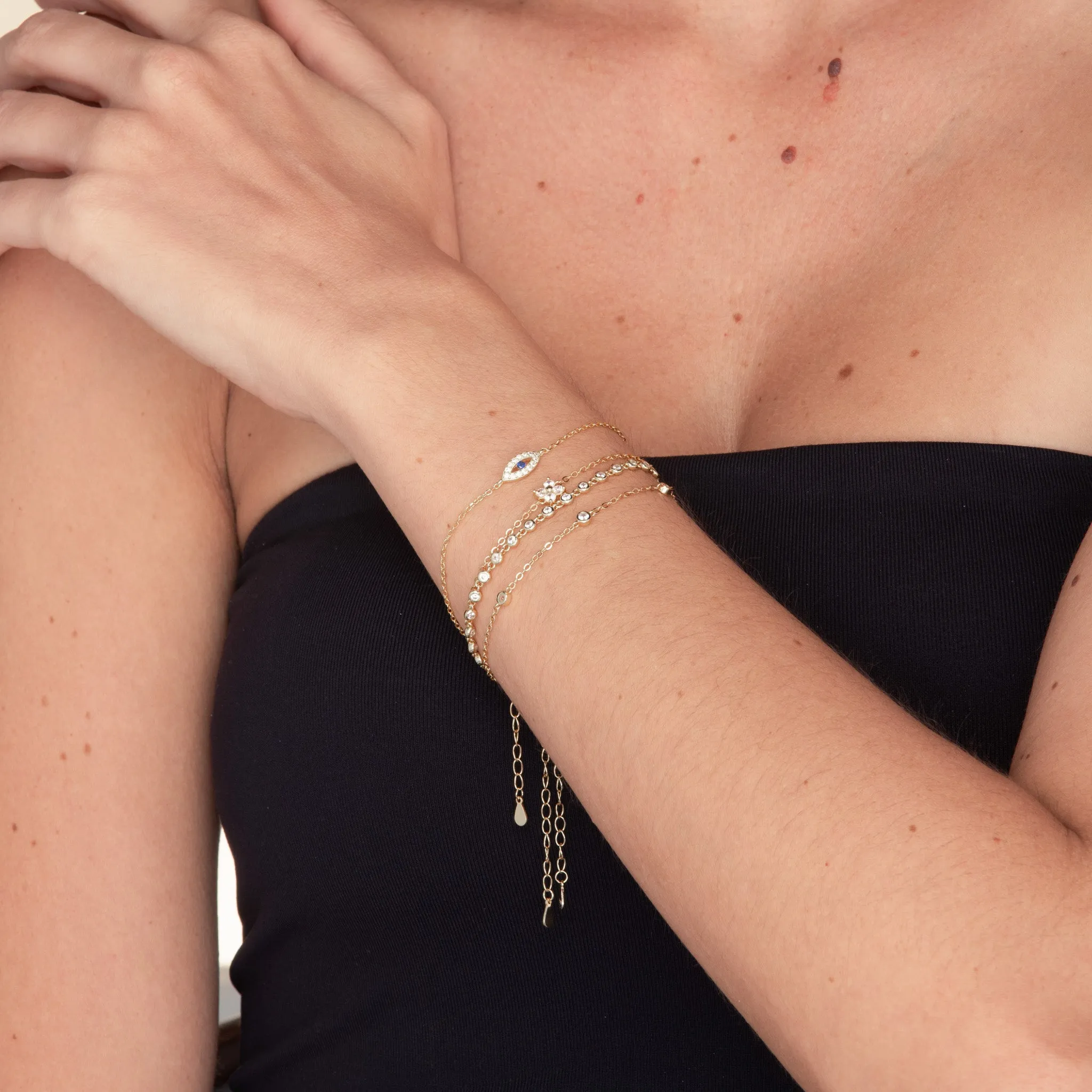Open Evil Eve Chain Bracelet