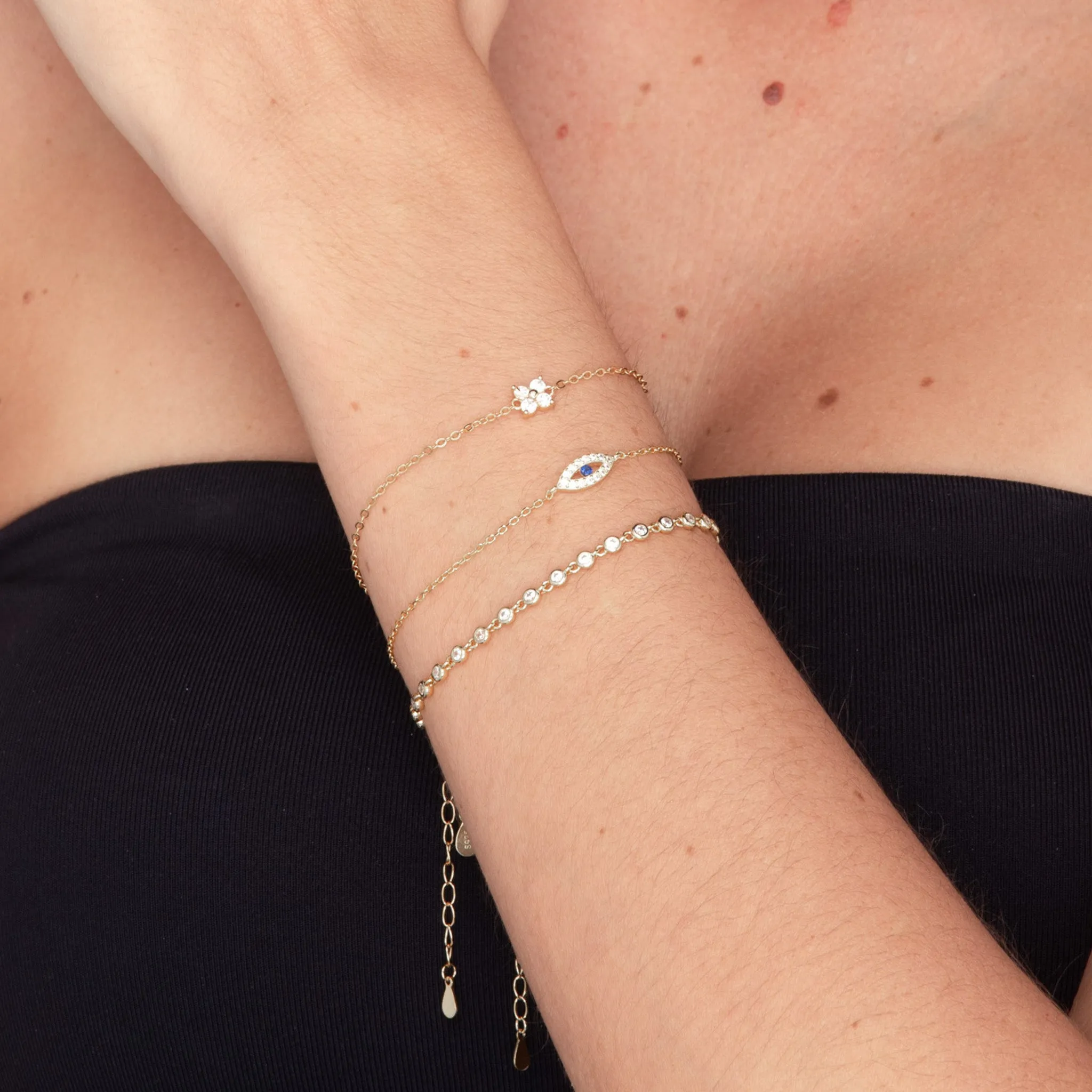 Open Evil Eve Chain Bracelet