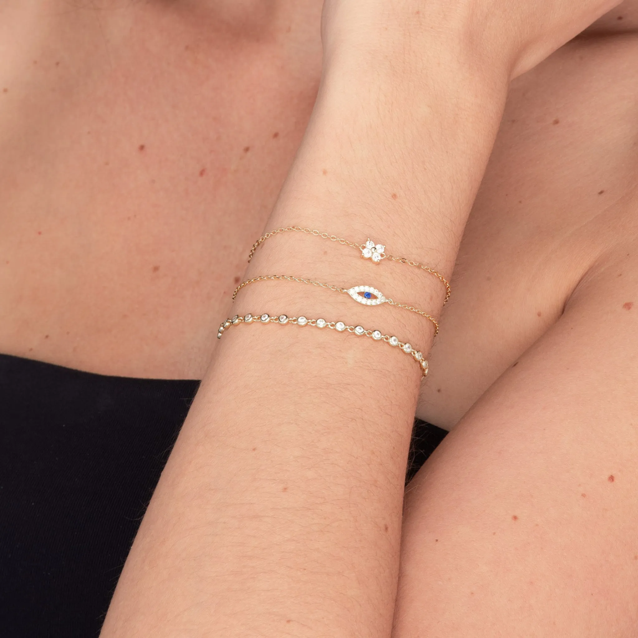 Open Evil Eve Chain Bracelet
