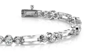 Open Link Diamond Trio Lab-Grown Diamond Bracelet with 1.53 ct.(finished) 2.25mm, 3mm