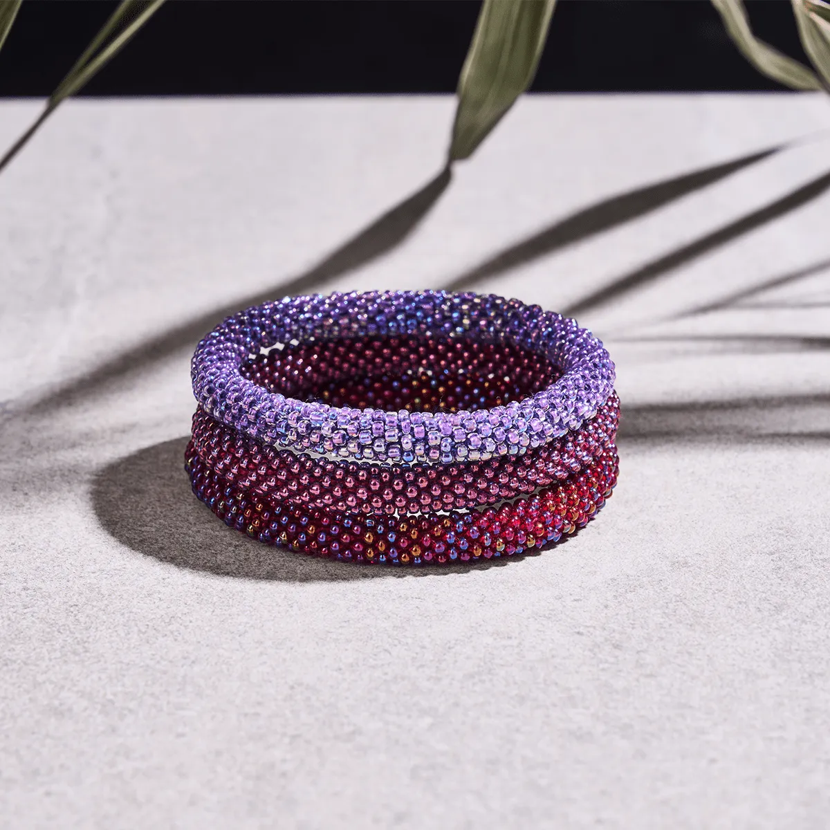 Orchid | Himalayan Glass Bead Bracelet