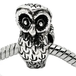 Owl Charm Bead For European Snake Chain Charm Bracelet
