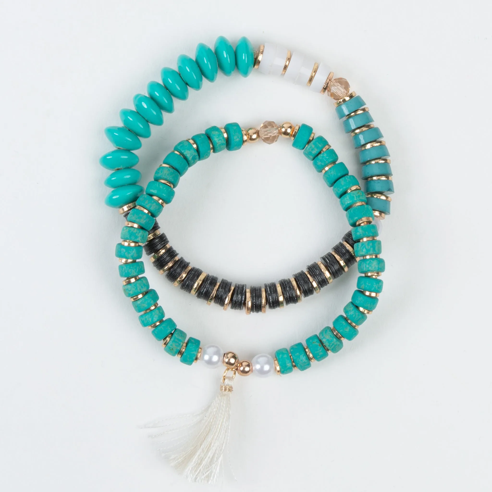 Paloma Mango Wood Layered Stretch Bracelet