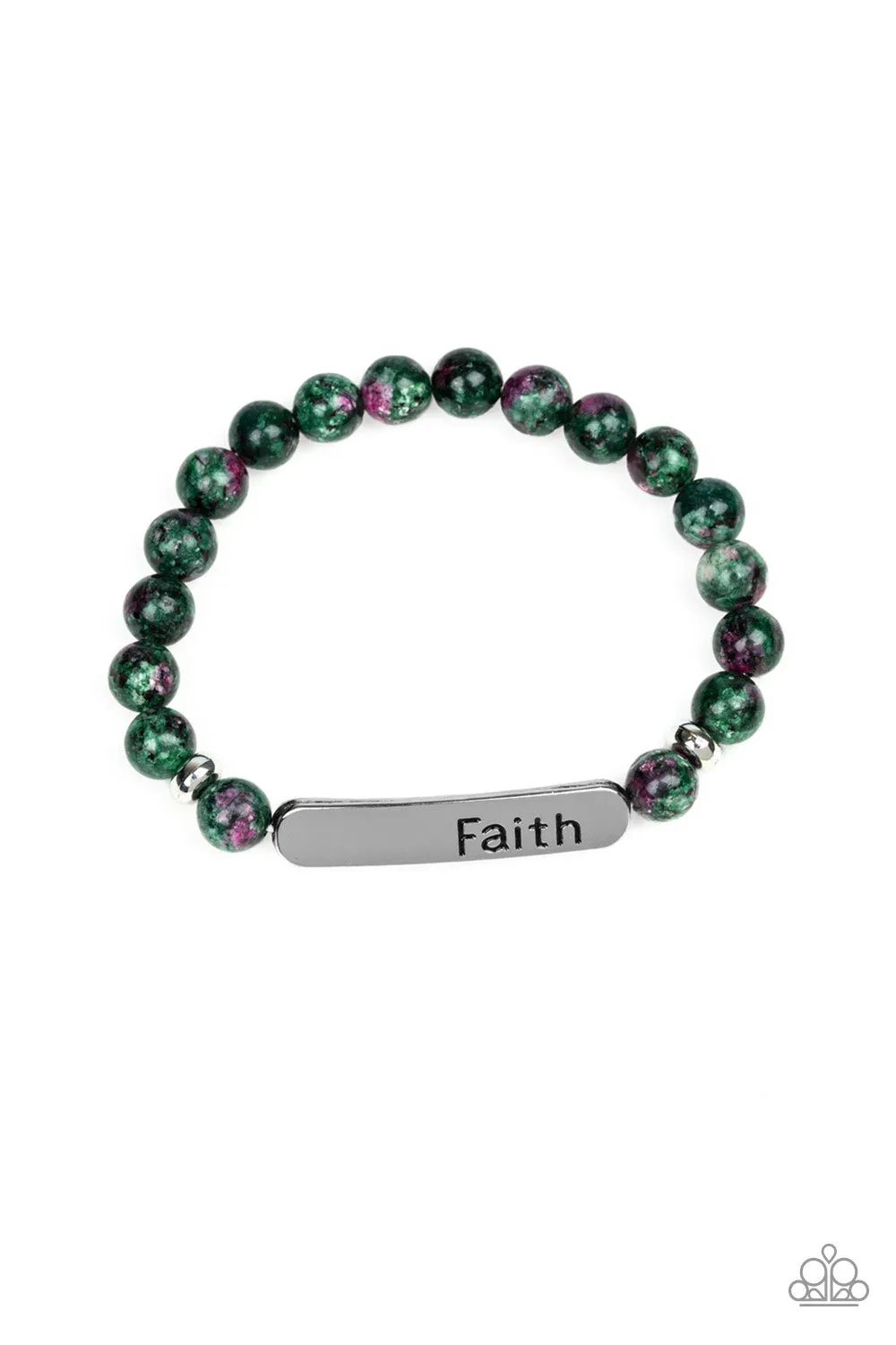 Paparazzi - Faith In All Things - Green Bracelet