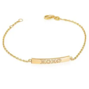 Pave XOXO Bar Bracelet
